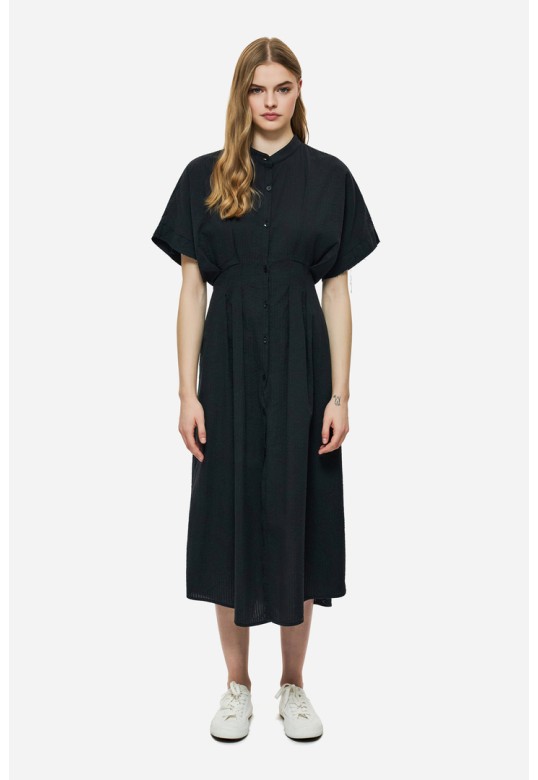 KAFTAN SHIRT DRESS BLACK
