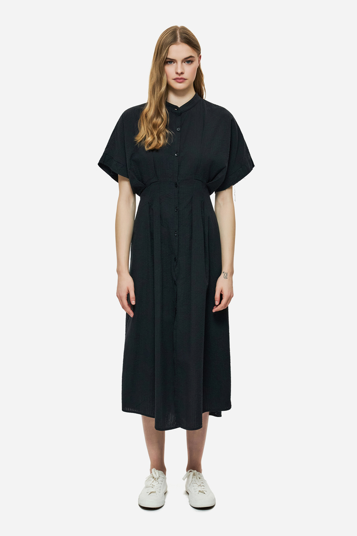 KAFTAN SHIRT DRESS BLACK