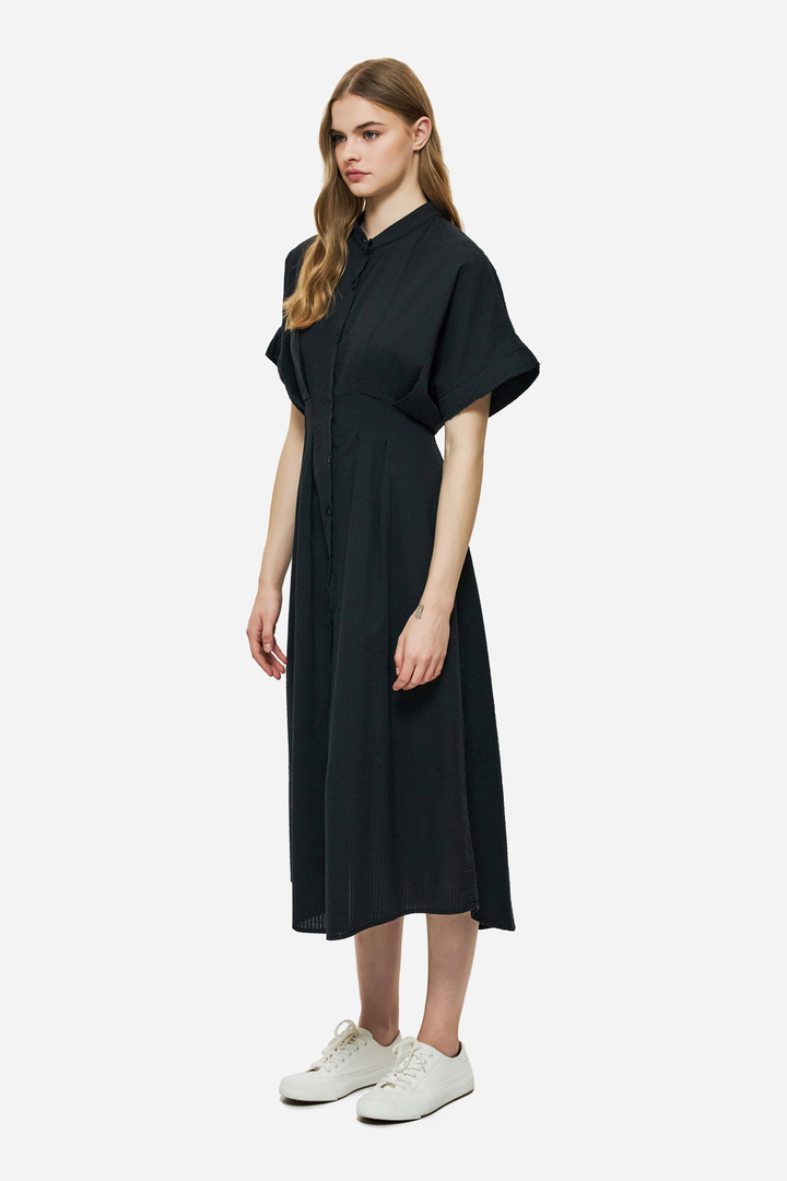 KAFTAN SHIRT DRESS BLACK