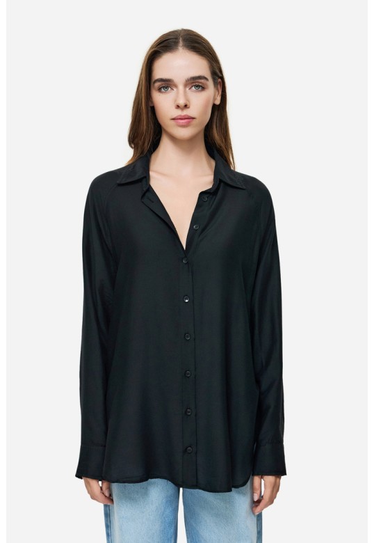 SILK BLEND SHIRT BLACK