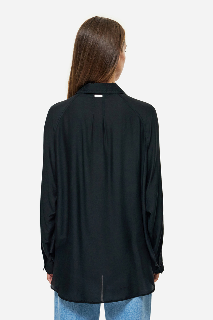 SILK BLEND SHIRT BLACK