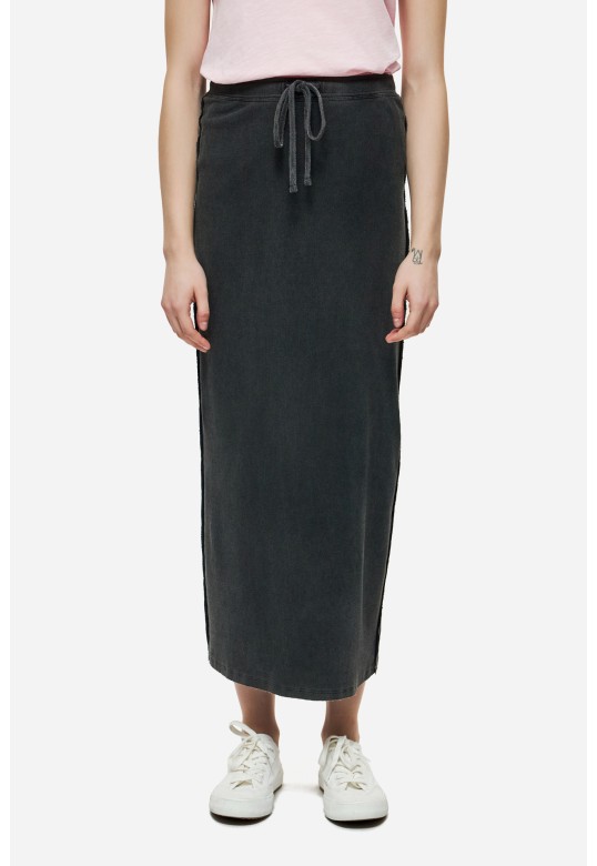 MAXI RIB SKIRT VINTAGE BLACK