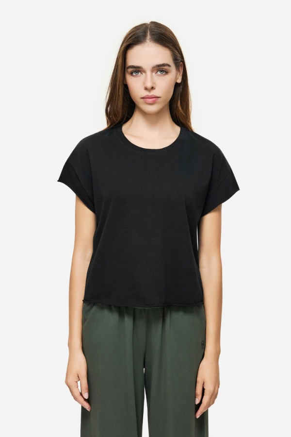 RAW EDGES T-SHIRT BLACK