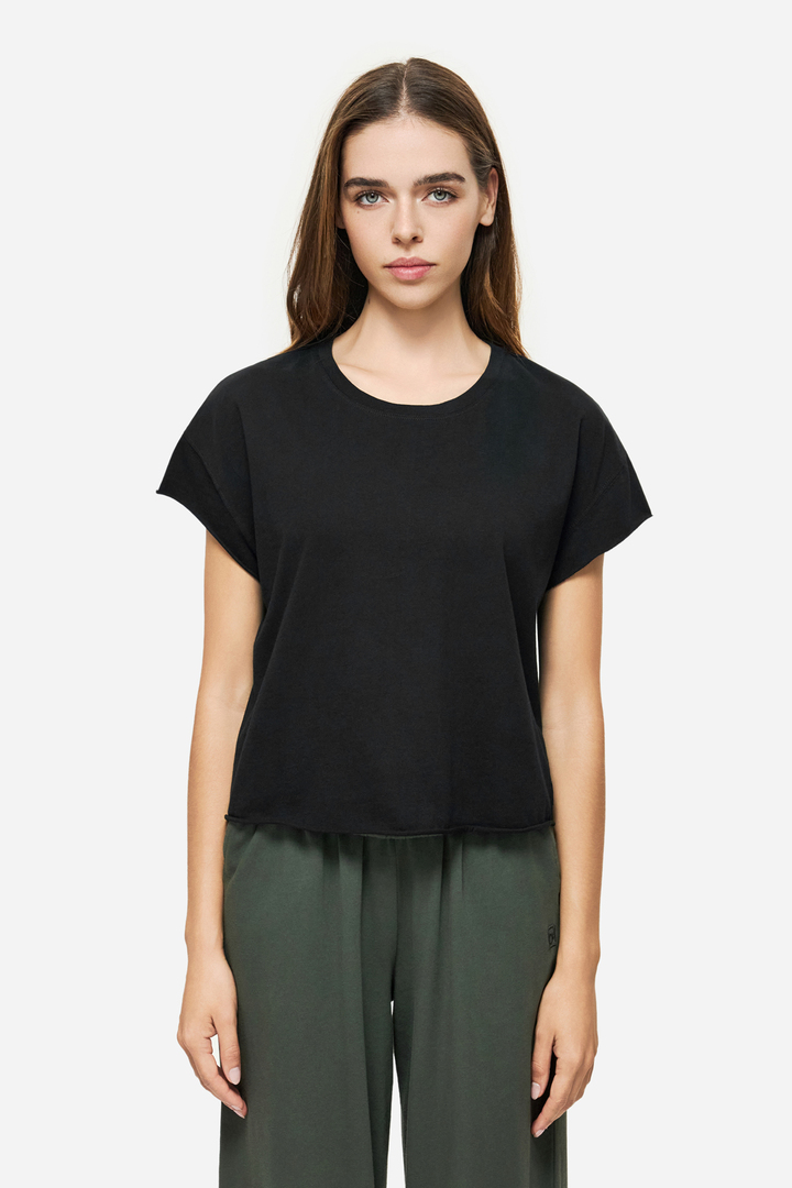 RAW EDGES T-SHIRT BLACK