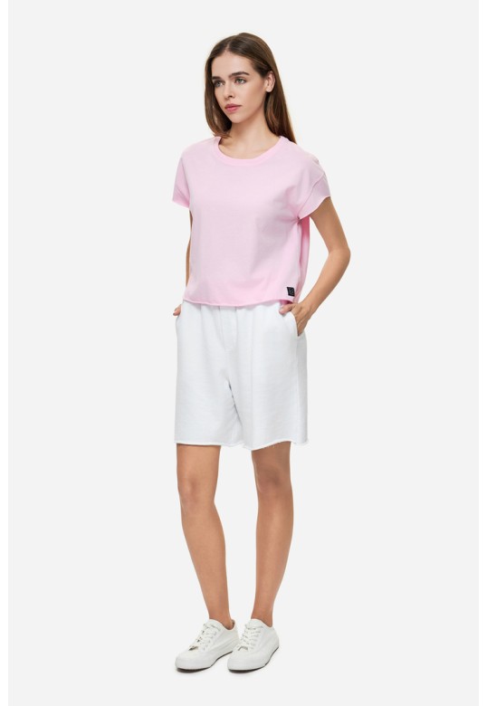 RAW EDGES T-SHIRT BUBBLEGUM