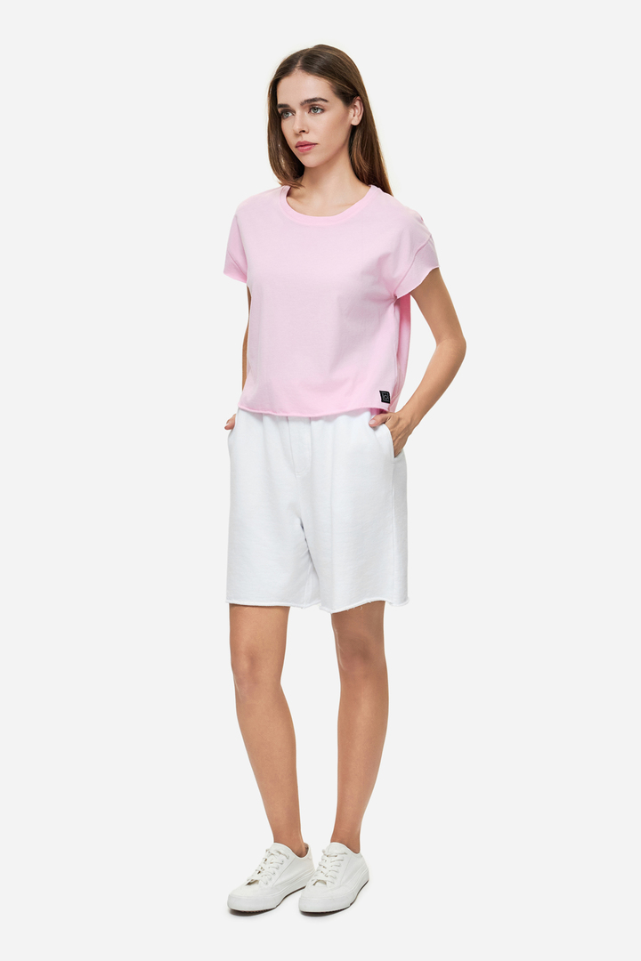 RAW EDGES T-SHIRT BUBBLEGUM