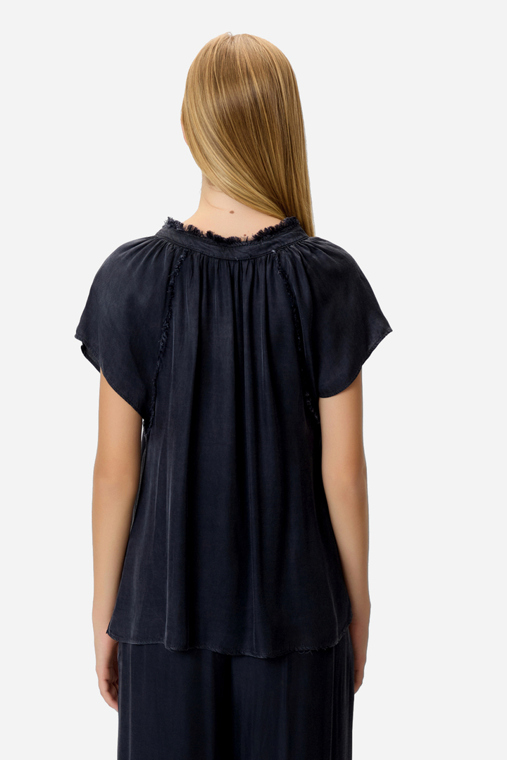 RELAXED RAGLAN TOP VINTAGE BLUE