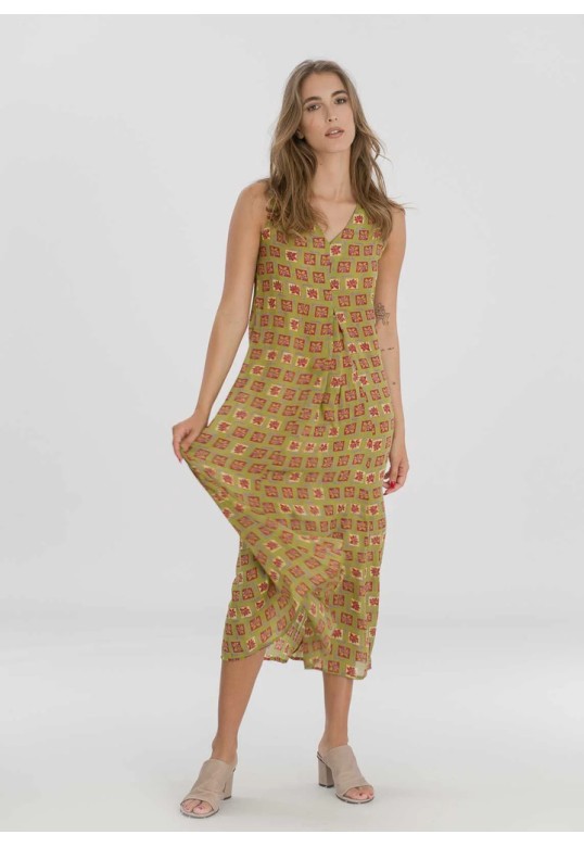 ESMERALDA Maxi dress with pleat