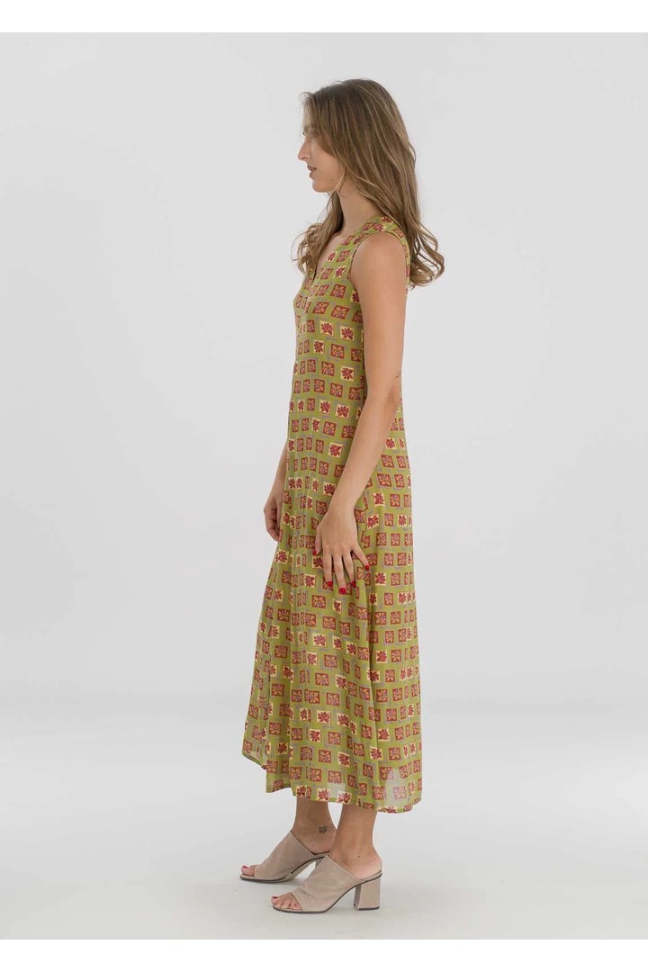 ESMERALDA Maxi dress with pleat