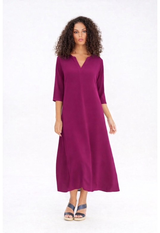 LONG TUNIC DRESS PLUM