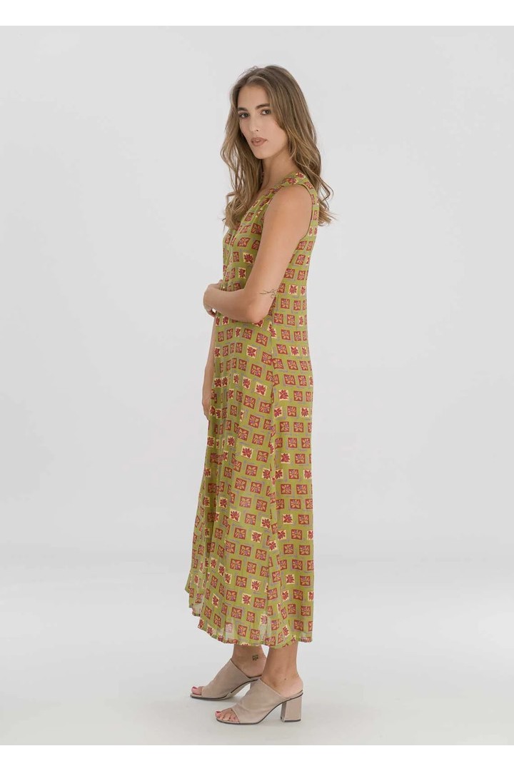 ESMERALDA Maxi dress with pleat