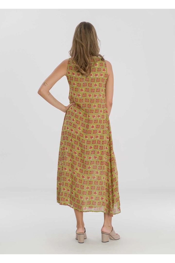 ESMERALDA Maxi dress with pleat