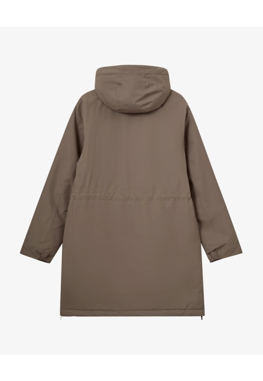 Læsø Padded Long Jacket - Dusty Oak