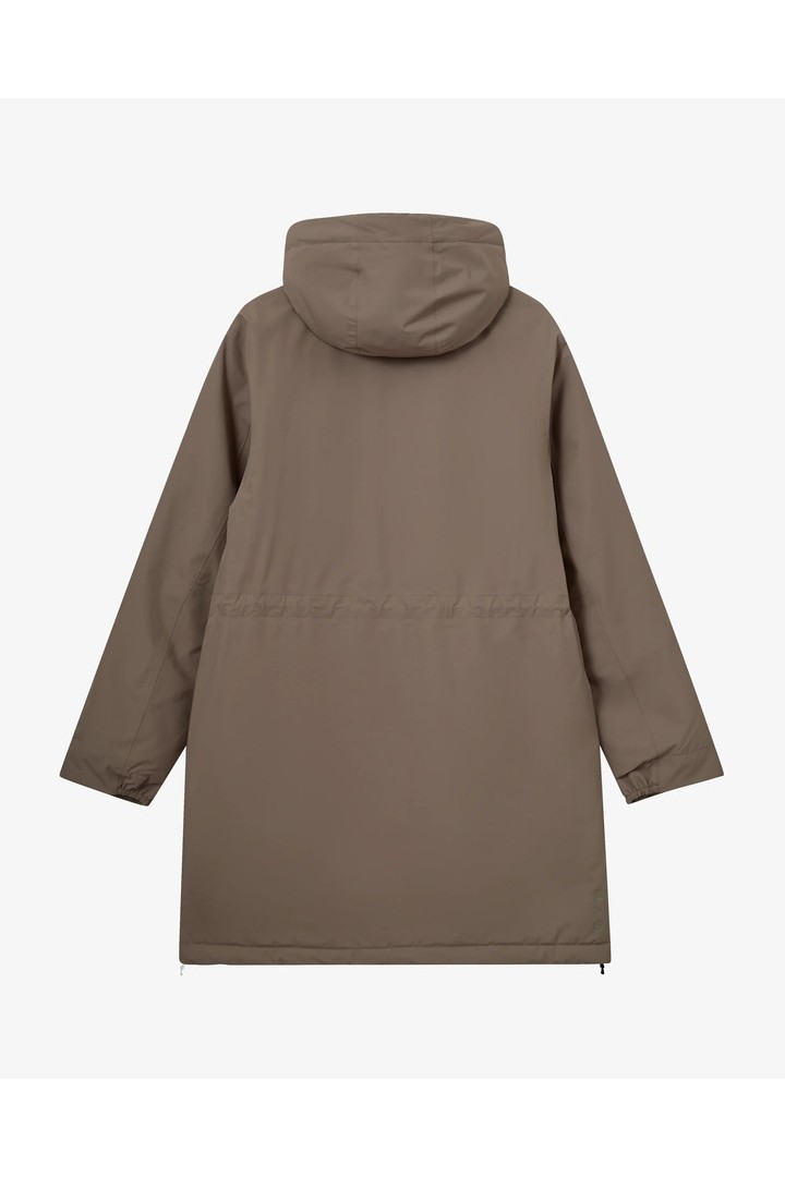 Læsø Padded Long Jacket - Dusty Oak