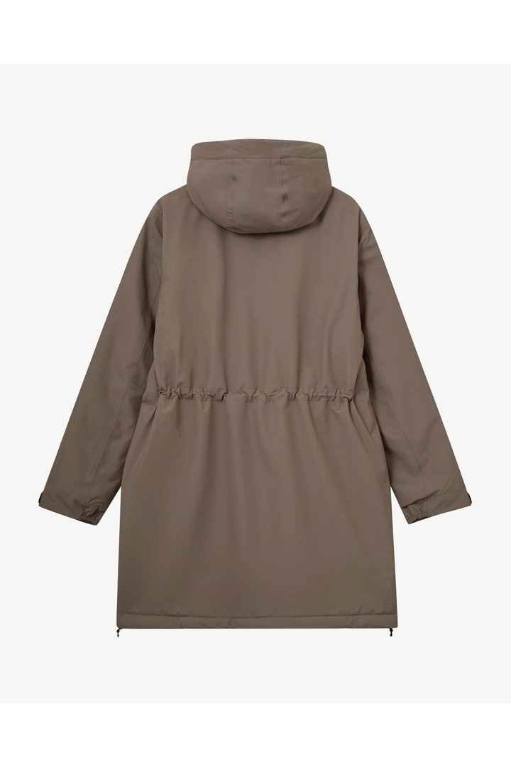 Læsø Padded Long Jacket - Dusty Oak