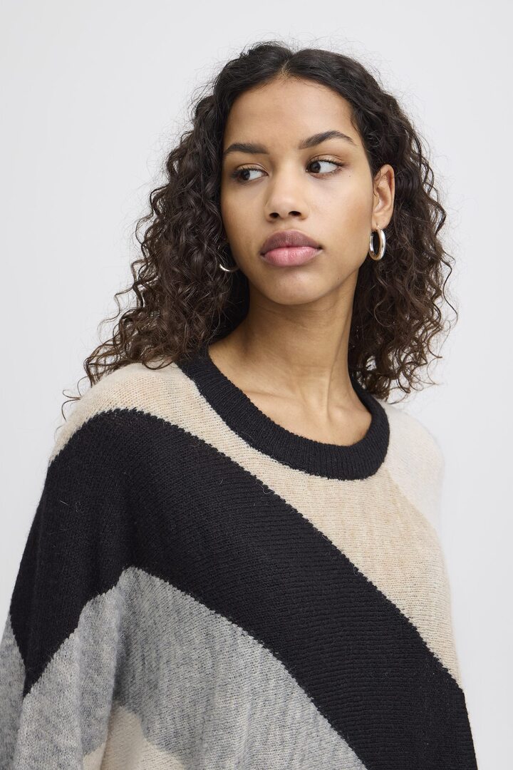 IHKAMARA PULLOVER BLACK STRIPED