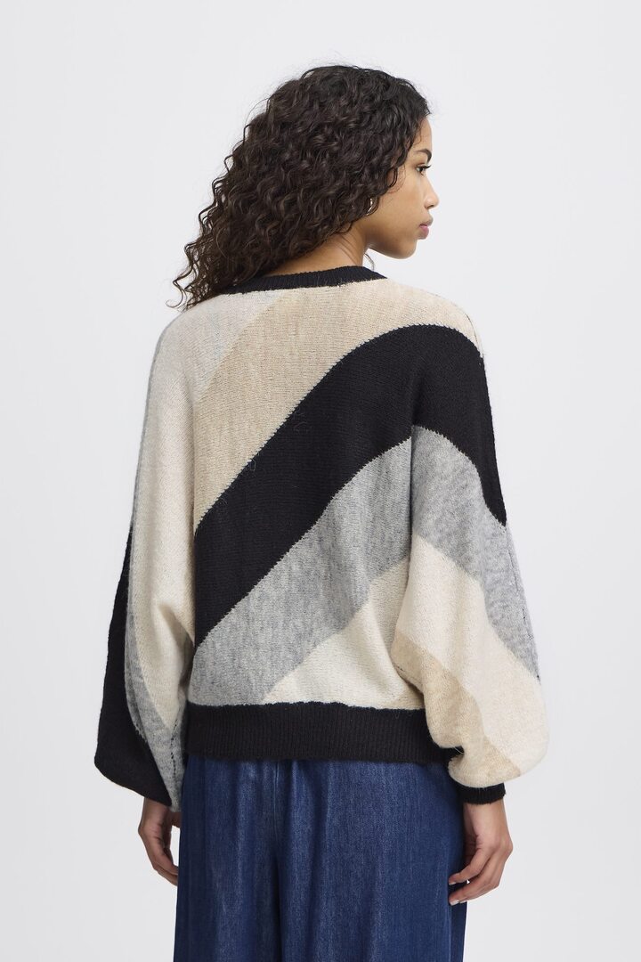 IHKAMARA PULLOVER BLACK STRIPED