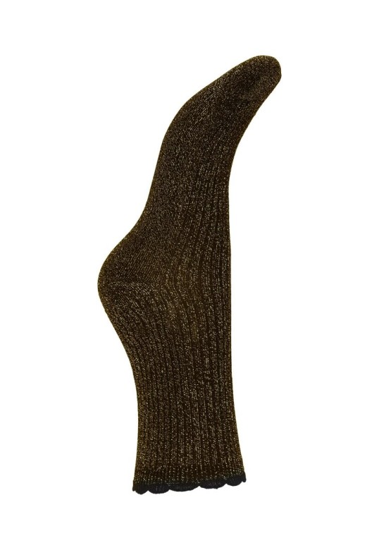 IASAFFI SOCKS BLACK WITH GOLD