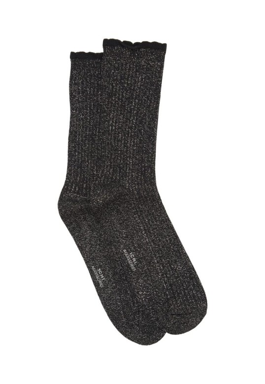 IASAFFI SOCKS BLACK WITH SILVER