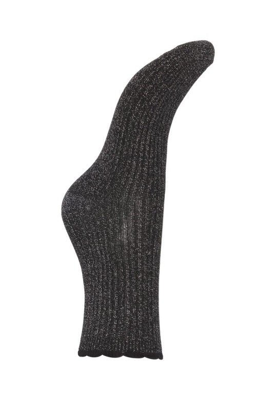 IASAFFI SOCKS BLACK WITH SILVER