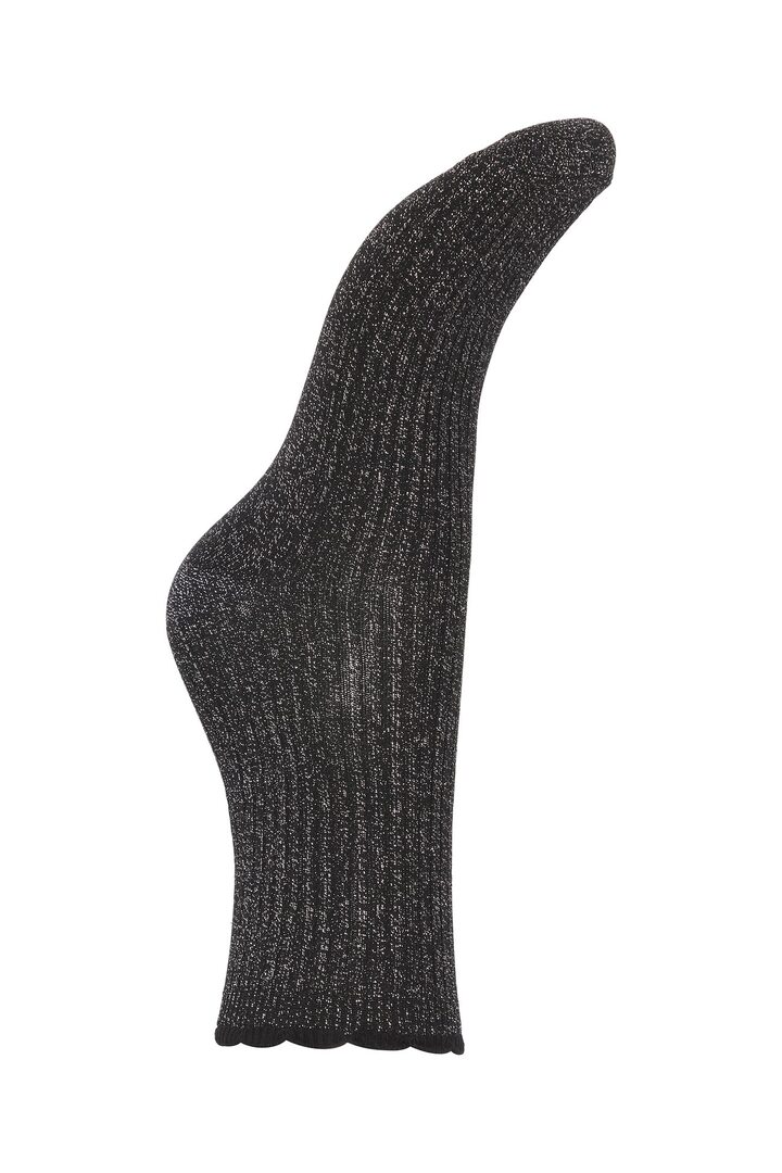 IASAFFI SOCKS BLACK WITH SILVER