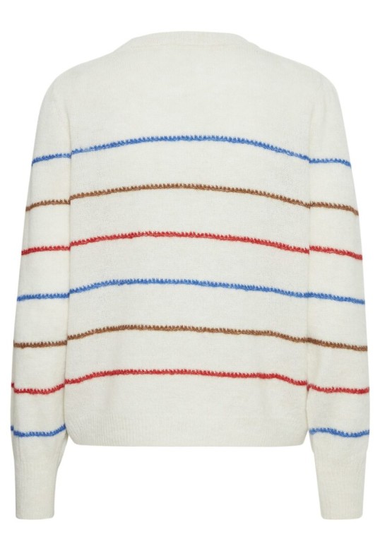 IHKAMARA PULLOVER CLOUD DANCER STRIPES