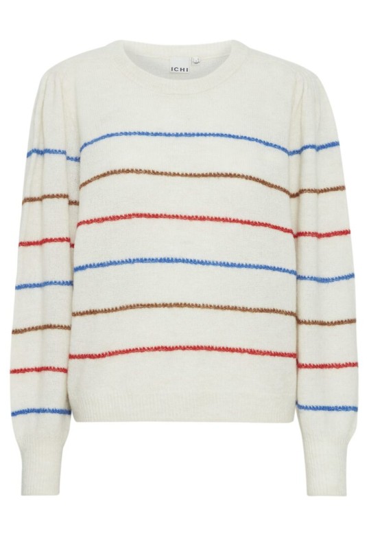 IHKAMARA PULLOVER CLOUD DANCER STRIPES