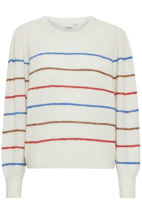 IHKAMARA PULLOVER CLOUD DANCER STRIPES