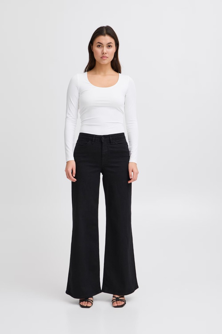 IHTWIGGY WIDE Jeans Black