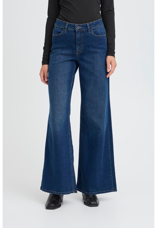 IHTWIGGY WIDE Jeans Dark Blue
