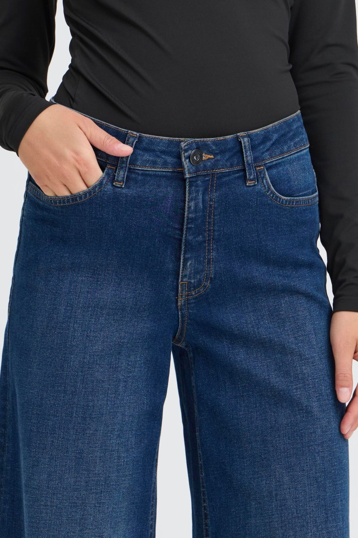 IHTWIGGY WIDE Jeans Dark Blue