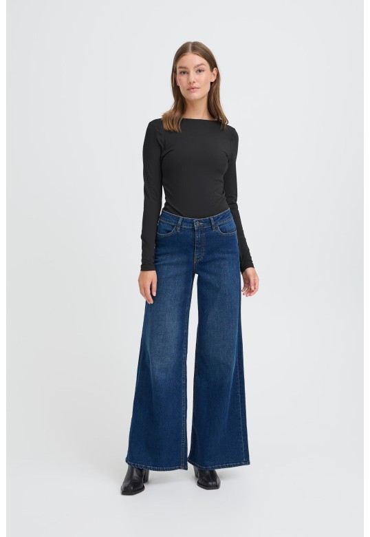 IHTWIGGY WIDE Jeans Dark Blue