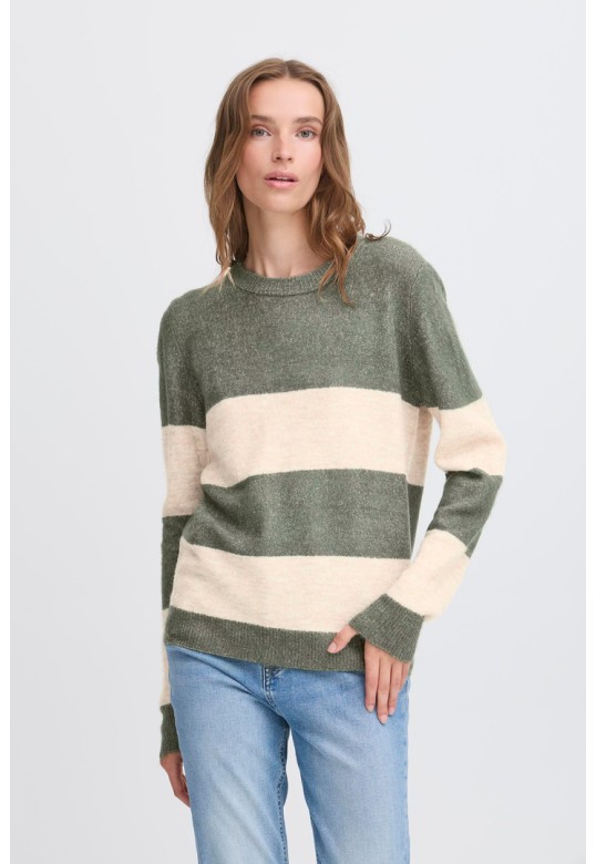 IHEDEEN Pullover RIFLE GREEN STRIPE