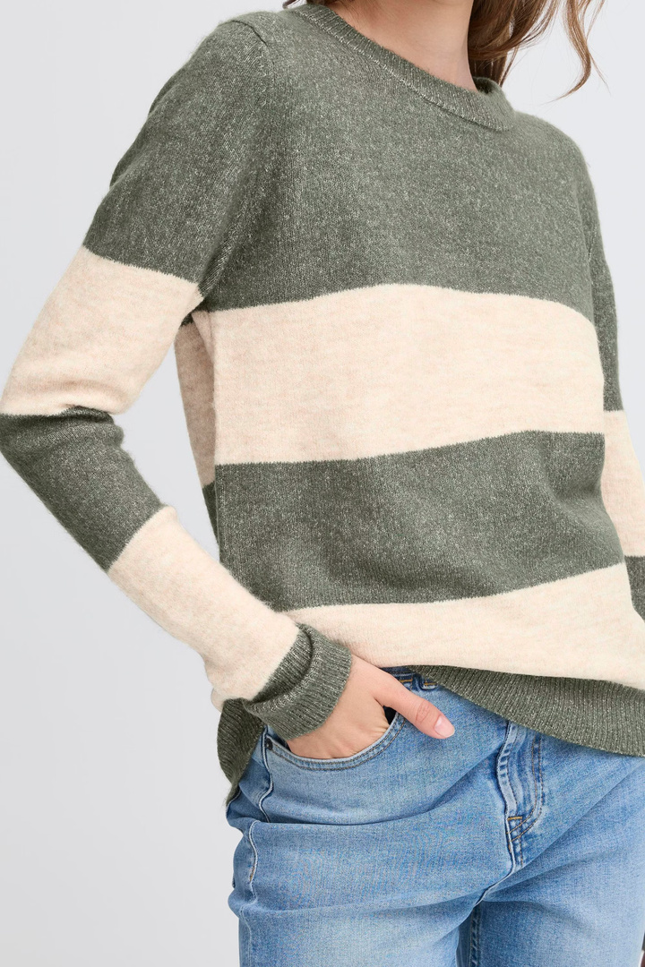 IHEDEEN Pullover RIFLE GREEN STRIPE