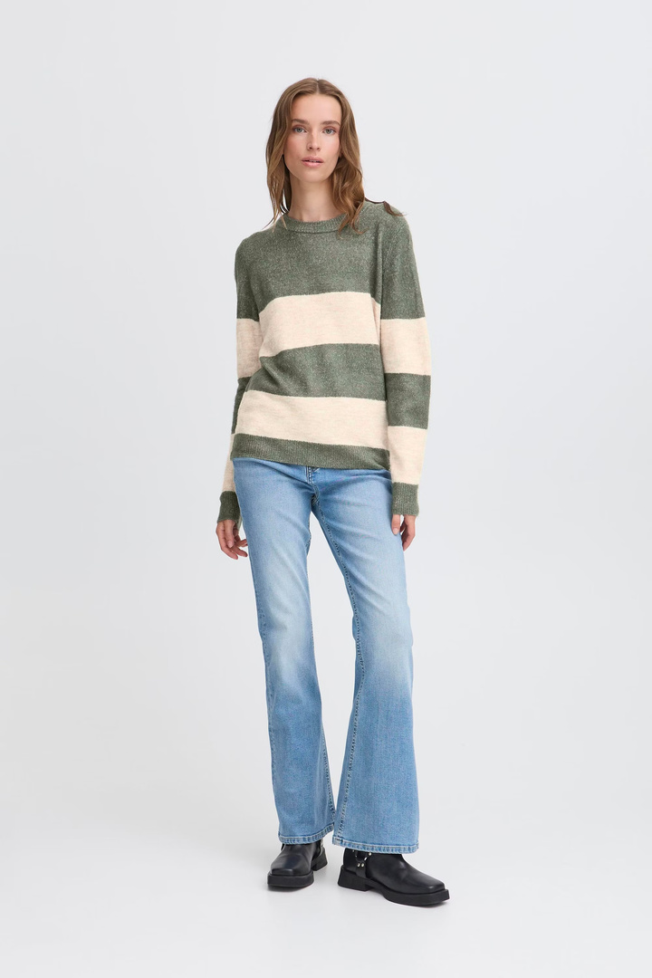 IHEDEEN Pullover RIFLE GREEN STRIPE
