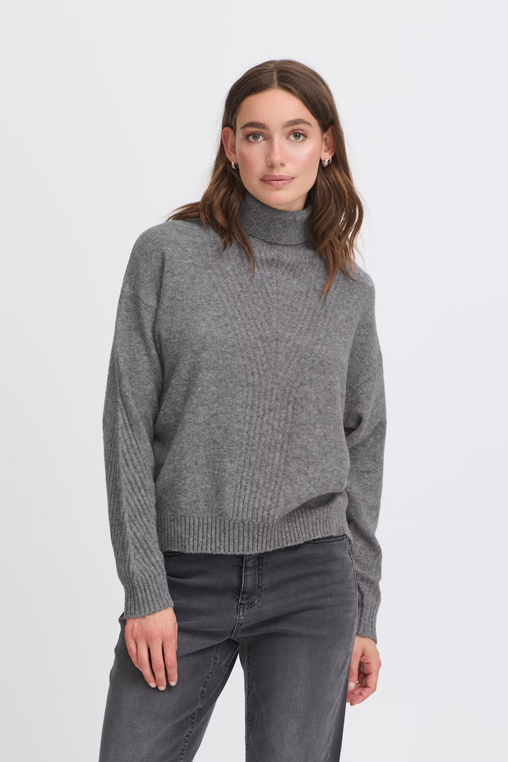 IHDASILA Pullover Dark grey melange
