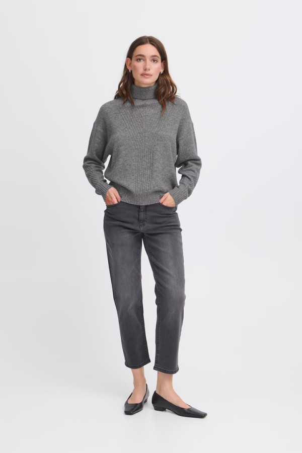 IHDASILA Pullover Dark grey melange