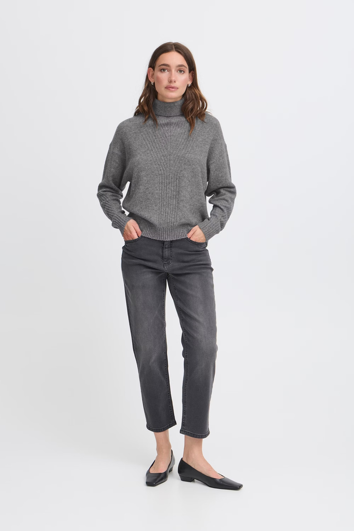 IHDASILA Pullover Dark grey melange