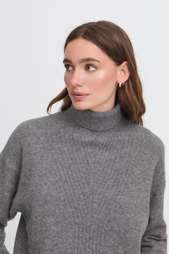 IHDASILA Pullover Dark grey melange