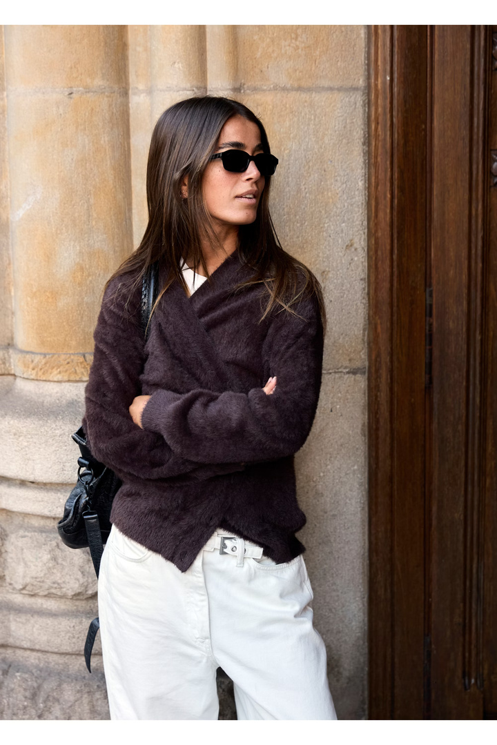 IHBRULA Cardigan Coffee Bean