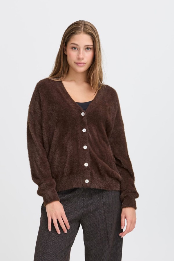 IHBRULA Cardigan Coffee Bean