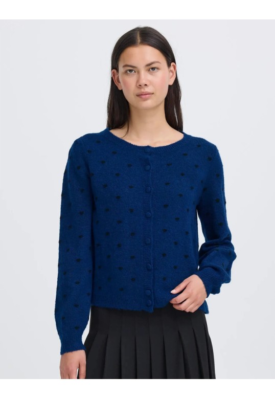 IHDESTINE CARDIGAN NAVY PEONY
