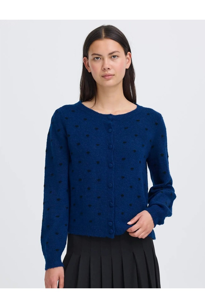 IHDESTINE CARDIGAN NAVY PEONY