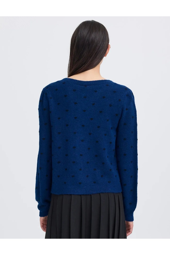 IHDESTINE CARDIGAN NAVY PEONY