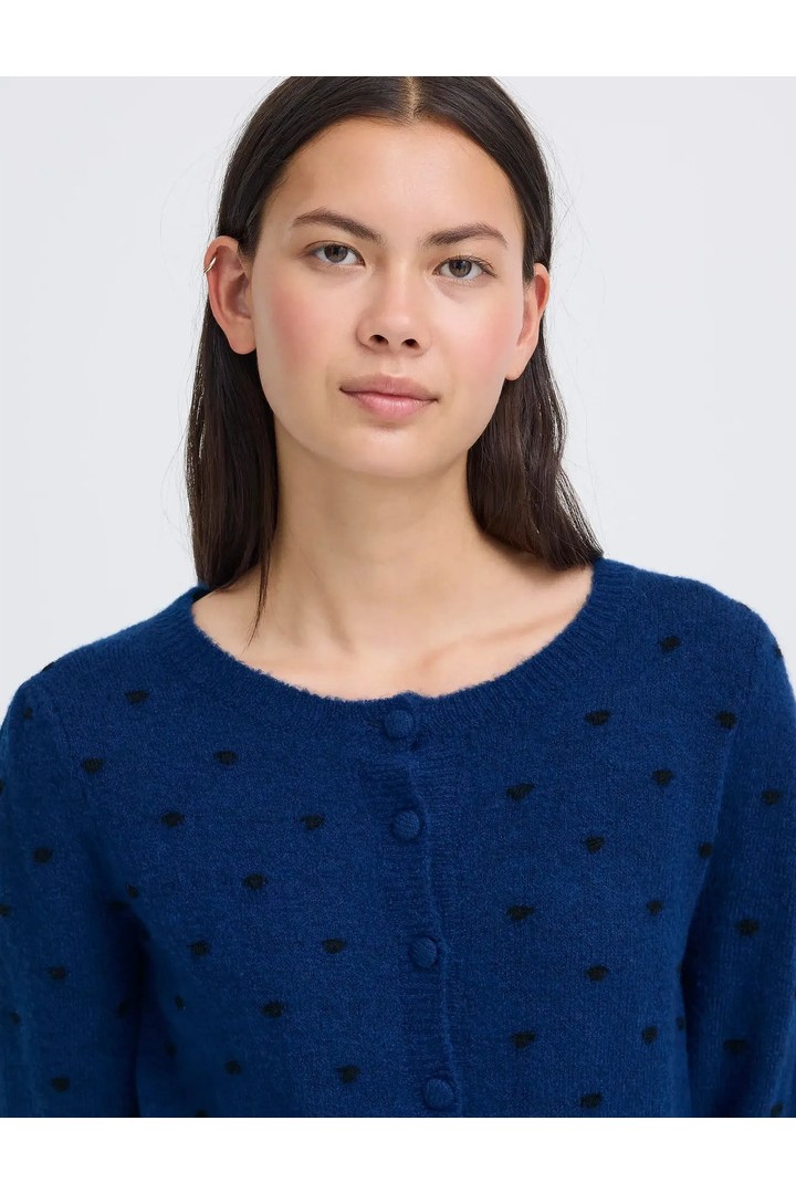 IHDESTINE CARDIGAN NAVY PEONY