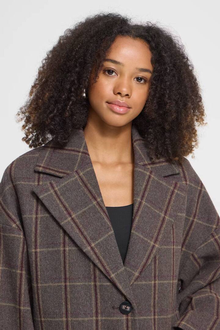 IHEMMALU Jacket Cocoa Brown Check