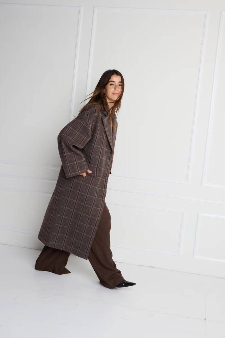 IHEMMALU Jacket Cocoa Brown Check