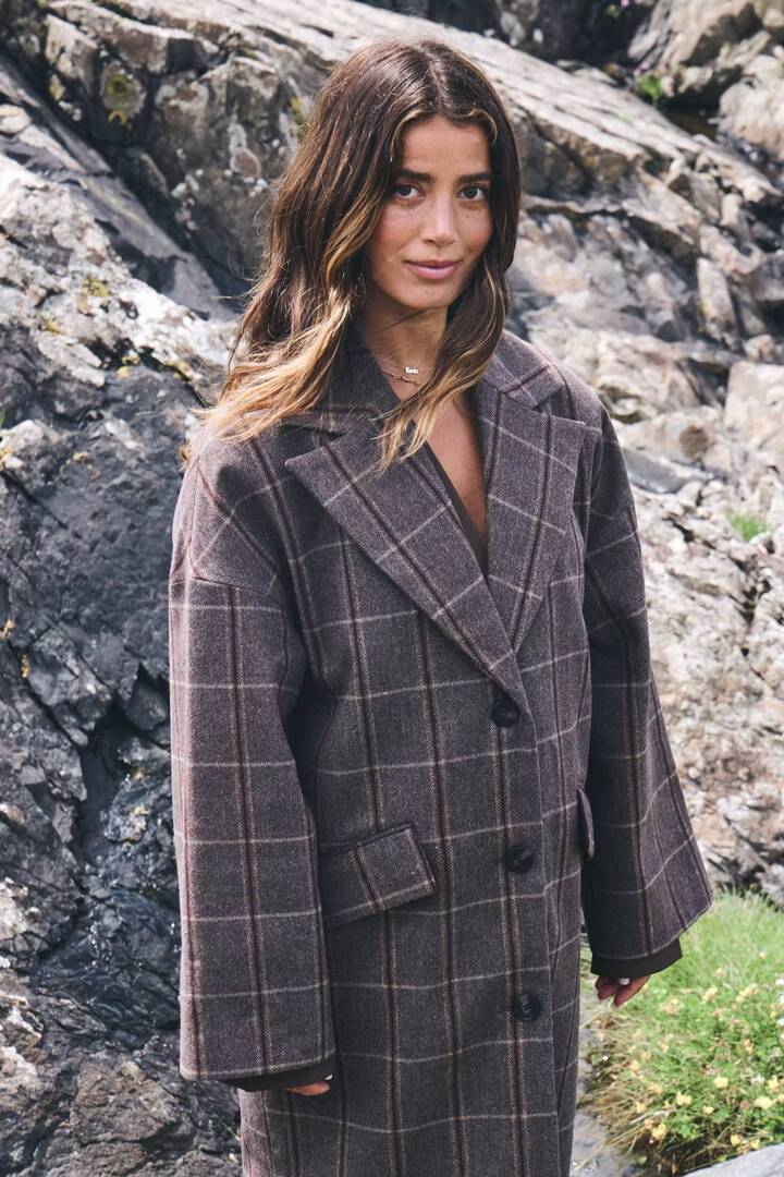 IHEMMALU Jacket Cocoa Brown Check