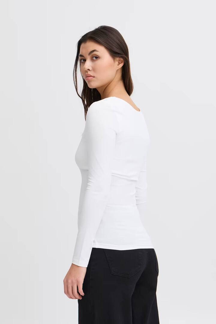 IAGRO Long sleeved T-shirt Cloud Dancer / White