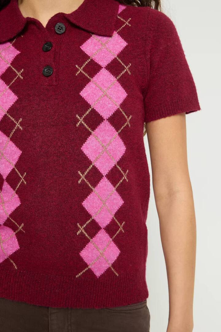 IHDASILA Knit Rhododendron Harlekin / Red